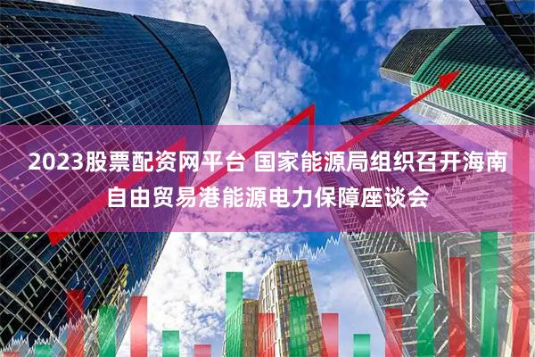 2023股票配资网平台 国家能源局组织召开海南自由贸易港能源电力保障座谈会