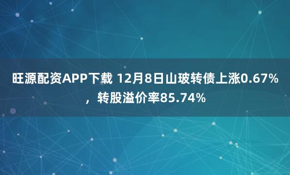 旺源配资APP下载 12月8日山玻转债上涨0.67%，转股溢价率85.74%
