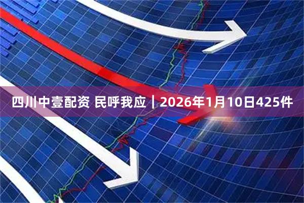 四川中壹配资 民呼我应︱2026年1月10日425件