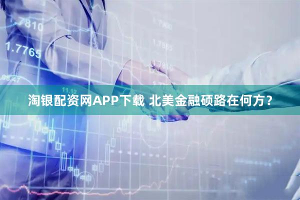 淘银配资网APP下载 北美金融硕路在何方？